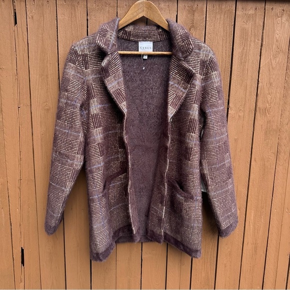 Cyrus | NWT Size Medium Stockholm Plaid Mink Jacket - Picture 8 of 16